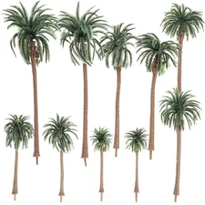 10 Pcs Palm Tree Model for DIY Tropical Landscape Decoration