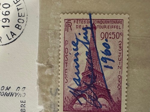 MAURICE CHEVALIER autographed Stamp W Envelope signed And with COA - Picture 4 of 6