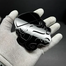 2PC STORMTROOPER Black on Black 3DEmblem  Custom Badge Sticker for Car SUV TRUCK
