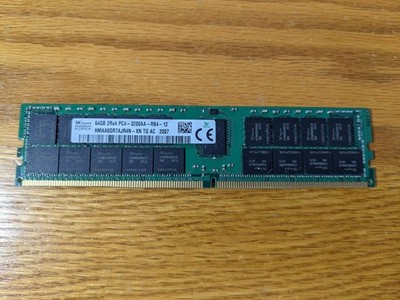 Hynix 64gb PC4-3200AA 2Rx4 DDR4 ECC RDIMM Server Memory HMAA8GR7AJR4N-XN - READ