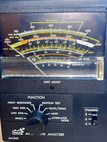 Vintage Sears Automotive Analyzer Model 244.21421 Pre Owned Untested - Picture 4 of 7