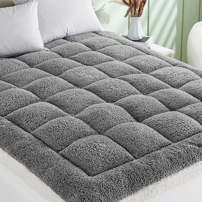 Ultra Plush California King Mattress Topper with Sherpa for Back Pain Relief