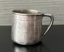 VTG Wm. Rogers  Son Electro Plated Nickel Silver Child's cup, "Little Boy Blue"