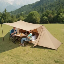 Uimoso Lightweight Camping Tent with Stove Jack & Poles for 2 Person Hot Tent