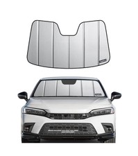 Pigenius Windshield Sunshade for Honda Civic 2022-2026, Premium Grey Leather ...