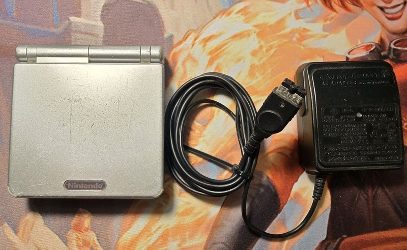 Nintendo Game Boy Advance SP Handheld System - Silver with Charger
