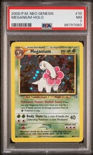 2000 POKEMON NEO GENESIS #10 MEGANIUM-HOLO PSA 7