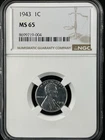 1943 1C  Lincoln Wheat One Cent NGC MS65   8699719-004