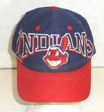 VTG Drew Pearson Cleveland Indians Chief Wahoo Snapback Adjustable Hat READ