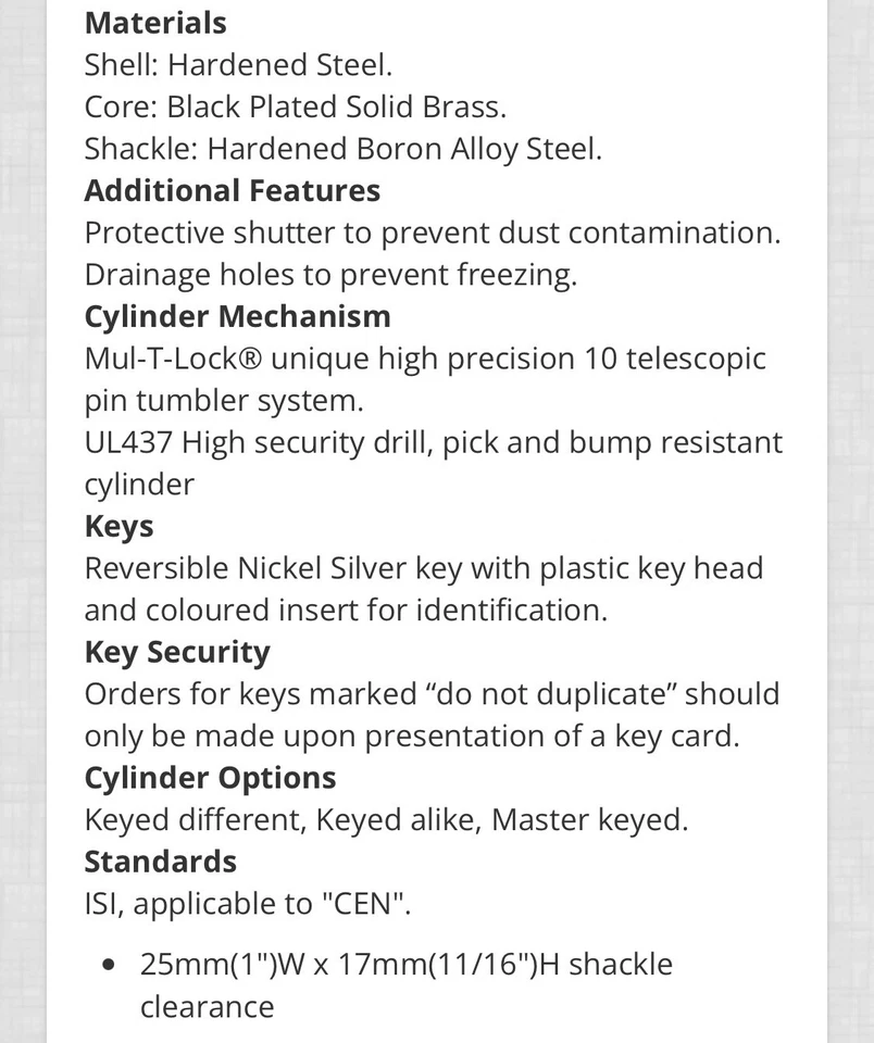 MUL-T-LOCK #10 Serie C dos llaves Foto 4 de 4