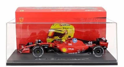 FERRARI F1 SF23 #44 TEST FIORANO 2025 HAMILTON AVEC VITRINE 1/18 BURAGO 18-16... - Photo 1/4