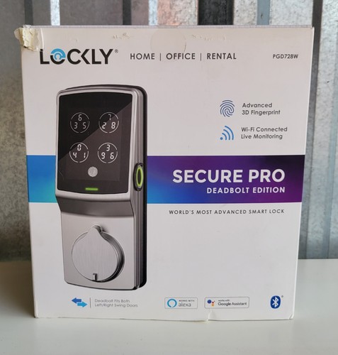 NEW Lockly Deadbolt Smart Door Lock Bluetooth Fingerprint WiFi PGD728WSN