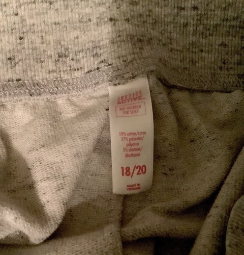 Girls Justice Active Brand Gray Athletic Pants Size 18/20 - Picture 6 of 6