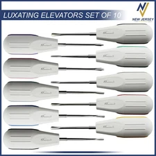 10 Pcs Dental Root Elevators Oral Surgery PDL Luxating Tooth loosening