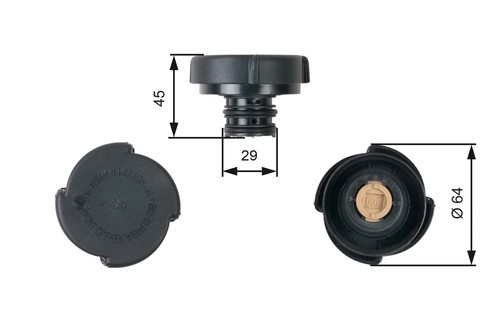Radiator Cap fits BMW X5 E53 3.0 4.4 4.6 4.8 00 to 06 Gates 17111712492 Quality - Picture 2 of 2