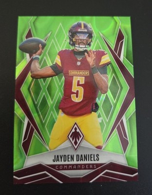 2025 Panini Phoenix Football Jayden Daniels Commanders Lime Green Lava /225
