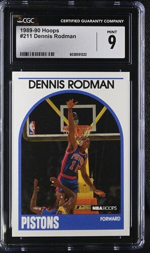 1989 Hoops #211 Dennis Rodman Sharp CGC 9 MINT