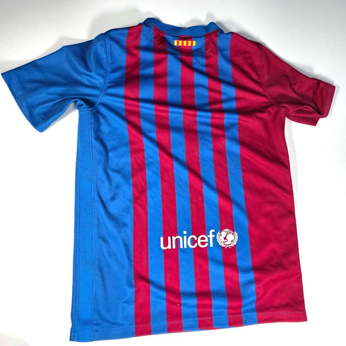 Nike FC Barcelona 2021/22 Home Football Kit - Maglia e pantaloncino - Età 13-14 anni - Foto 6 di 11