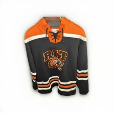 RIT Rochester Institute Of Technology Tigers  Hockey Design Hoodie: Champion: L
