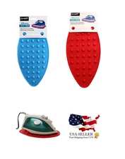 2 Pack Silicone Iron Rest Pads Heat Resistant Non-Slip Mat for Ironing
