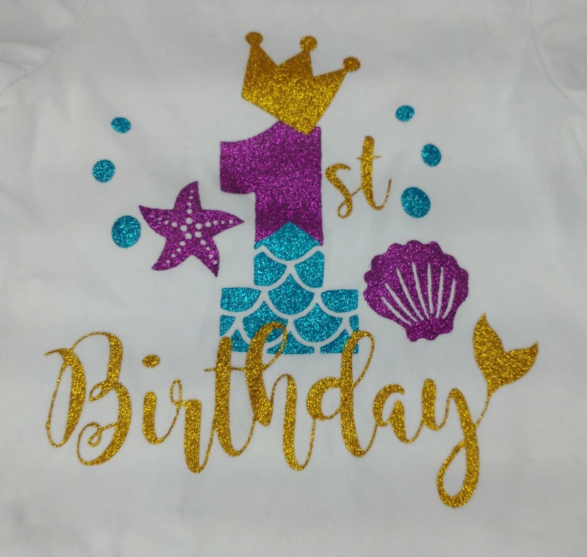 Mermaid first birthday shirt sale
