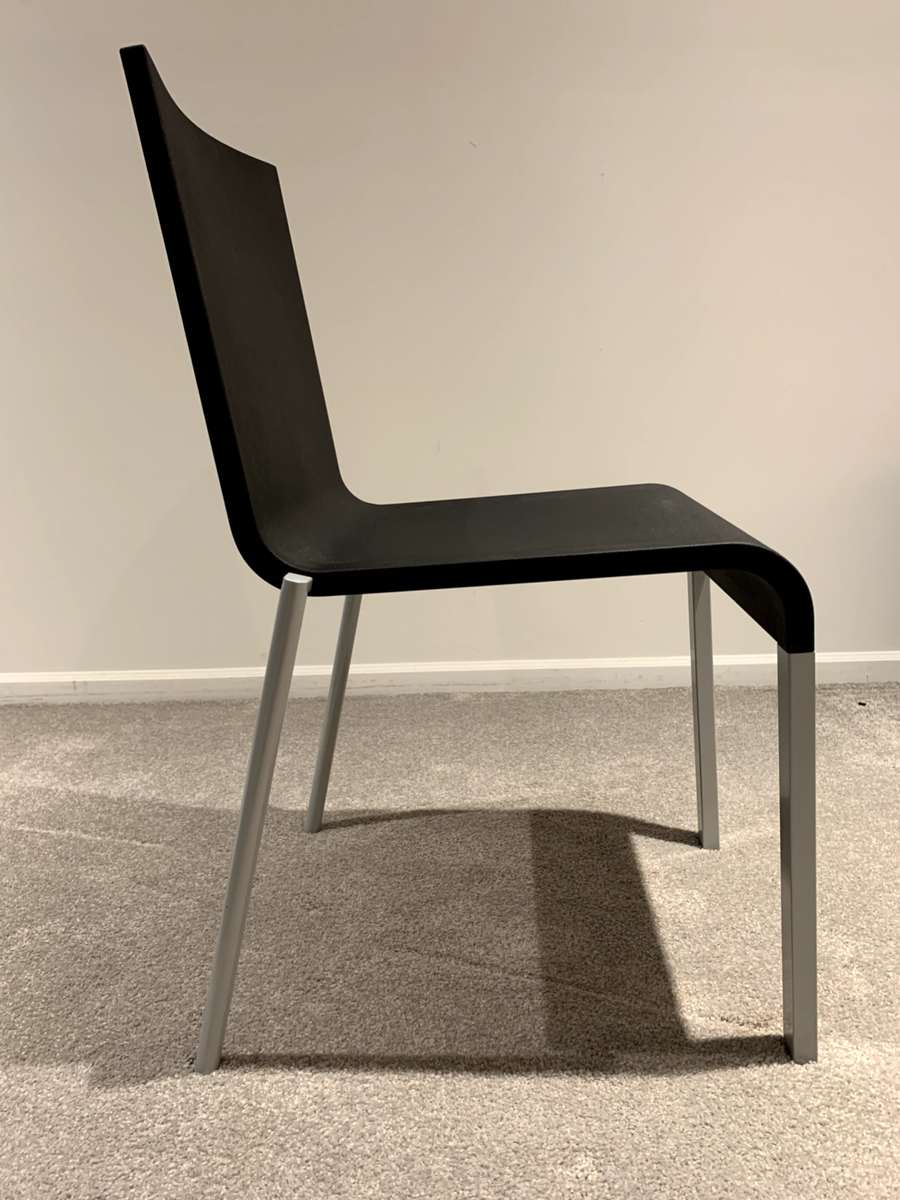Vitra .03 stacking chair Maarten Van Severen, 1998 Black and Vitra .03 stacking chair Maarten Van Severen, 1998 Black and