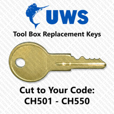 UWS Toolbox Replacement Key Cut to Your Code CH501 - CH550