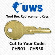 UWS Toolbox Replacement Key Cut to Your Code CH501 - CH550