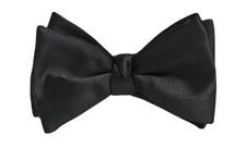 Oversized Butterfly Bow Tie, Pre-tied bow tie,Formal Tuxedo Bow Black