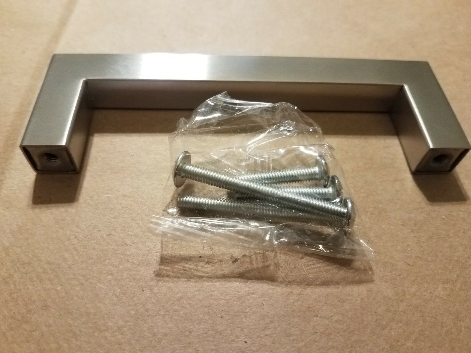 Drawer Pulls 4" Cabinet Pulls Cabinet Handles - 4 Handles Brushed Nickel - NEW
