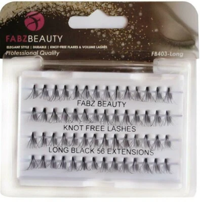 FABZ BEAUTY KNOT FREE Individual Eyelashes 56 Clusters False Lash Extension Flare FabzBeauty