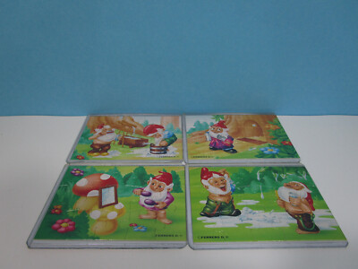 Superpuzzle EU Badezimmerzwerge außen 1993 + alle 4 BPZ 100% Original