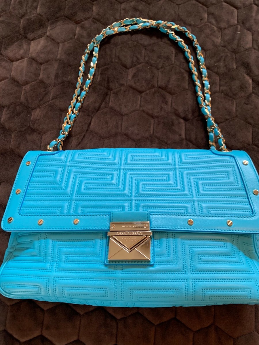 Gianni Versace Borsa Couture Nappa Trapuntata Turquise Shoulder