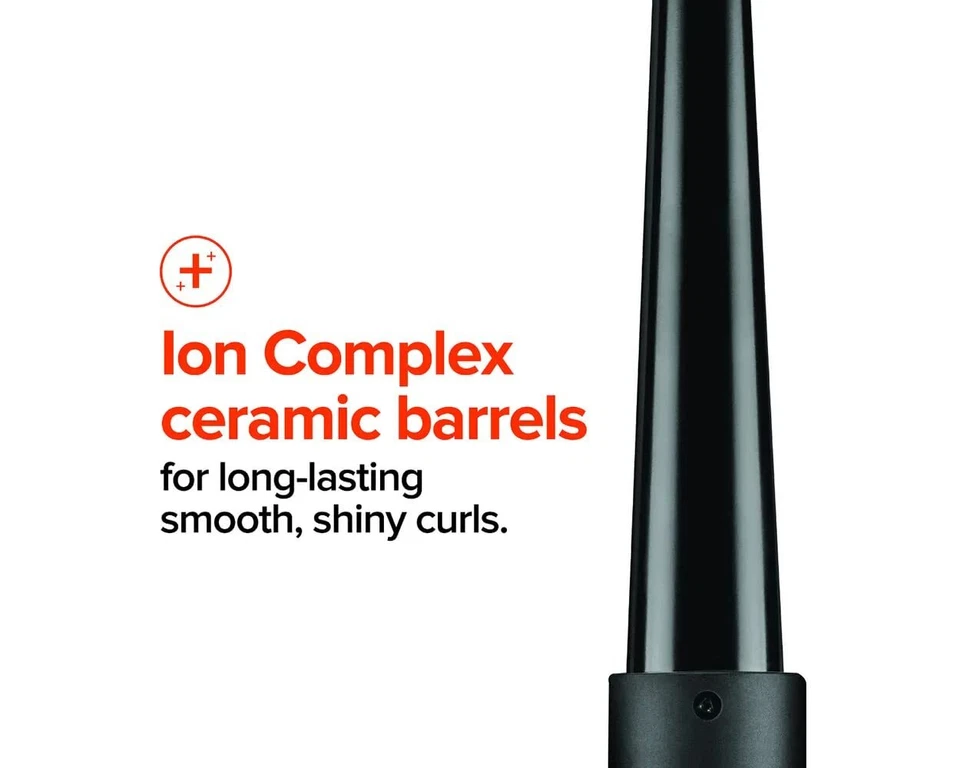 3 Piece Professional Curling Wand Set with Interchangeable Ceramic Barrels - Image 2 of 4