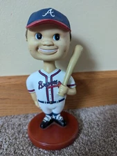 ATLANTA BRAVES BOY The Memory Company LIMITED EDITION BOBBLEHEAD WOOD BASE MINT