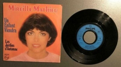 Vinyle de Mireille Mathieu : ''Un enfant viendra'' - ''Les jardins d automne''