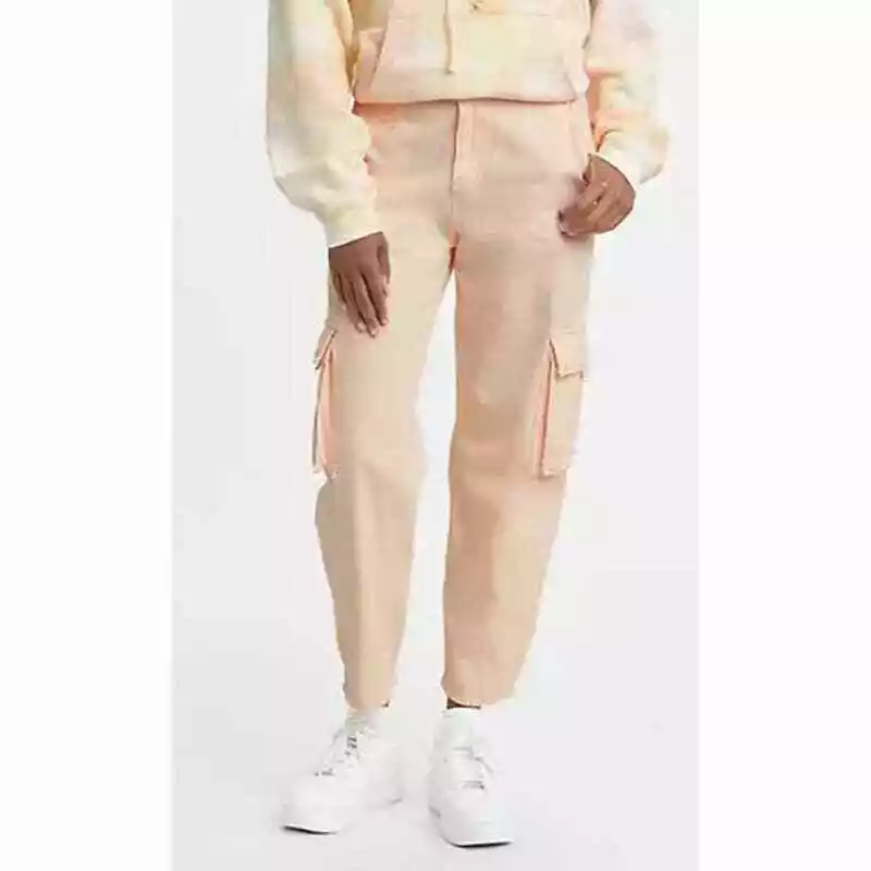 NWT Levi s Premium High Waist Peach Cargo Pants Women s Size 27