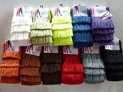 HUDSON Damen Stulpe Beinstulpen Strickstulpen mit Zopfmuster Cuff Stulpen  Winter