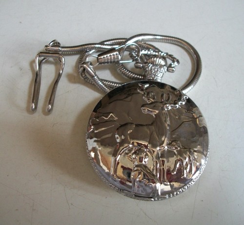 Men's Fishing, Truck, Hunting, Train, Golf, Dad Etc Clip On Pocket Watch & Chain - Picture 164 of 170