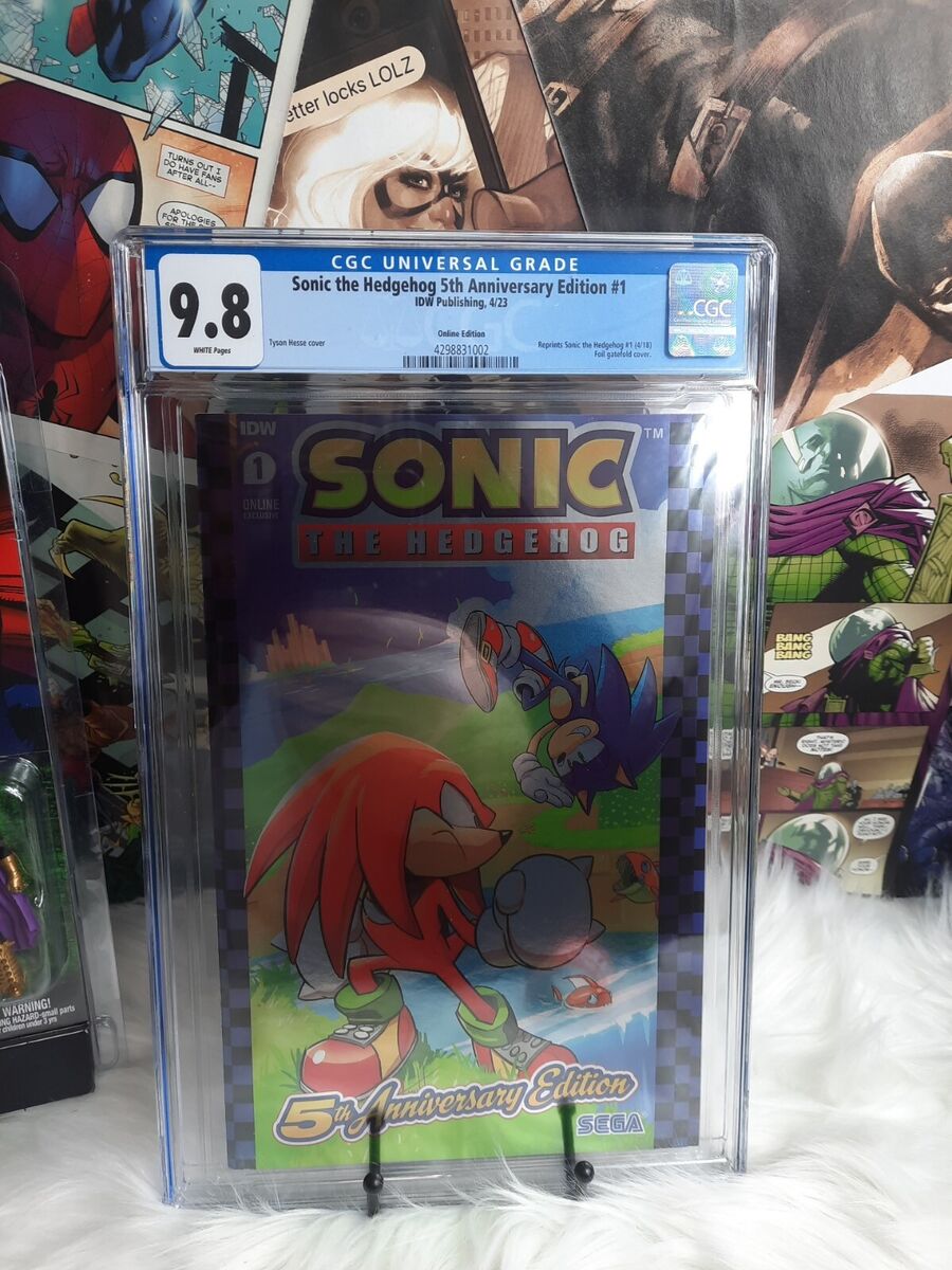 Sonic The Hedgehog 1 ANNIVERSARY Online FOIL Edition CGC 9.8 IDW Rare  Collectors