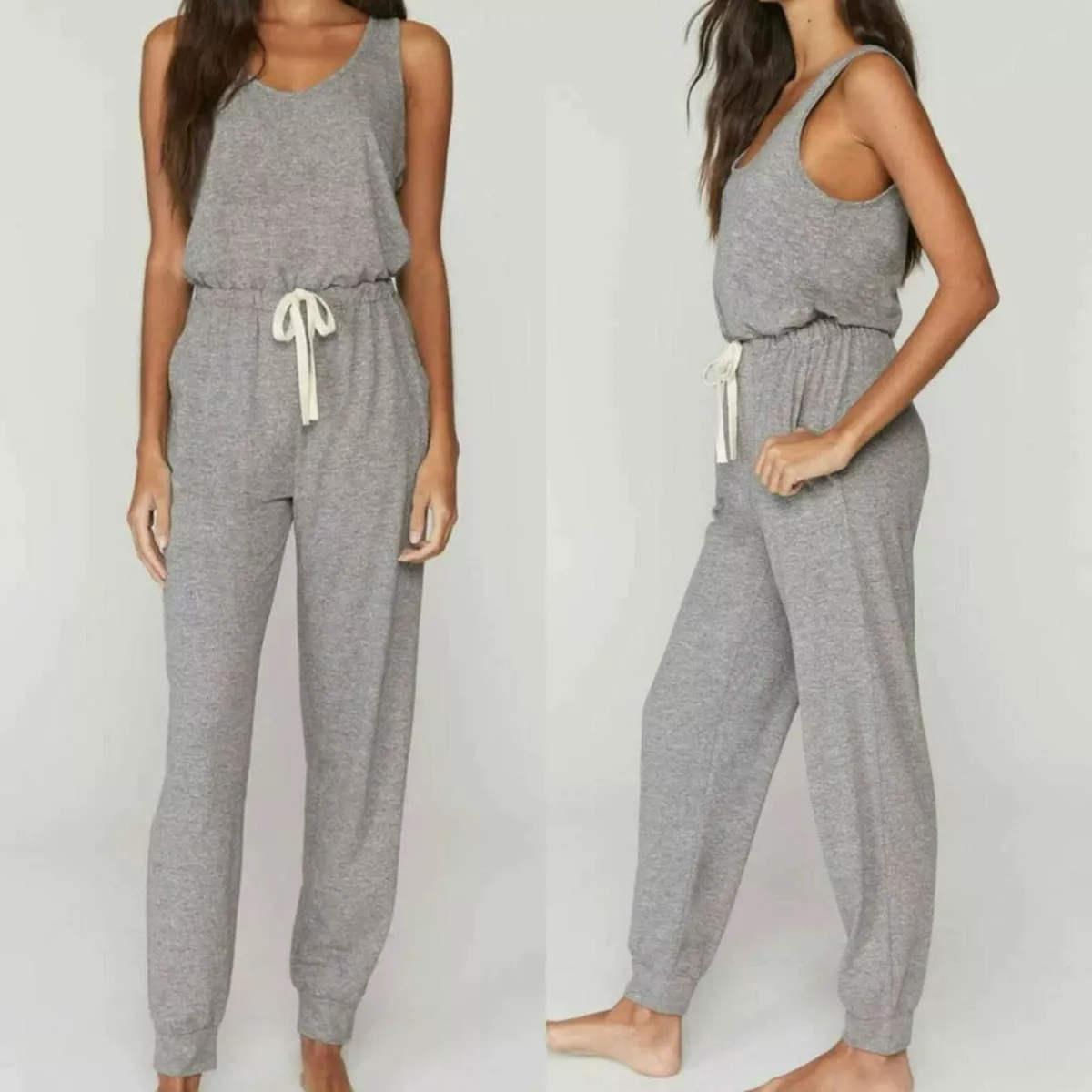 HERE&NOW Women's Solid Jump Suit Dress Sleeveless Casual Strappy Summer  Wear Slip On Attched Top And Bottom Set - Walmart.com