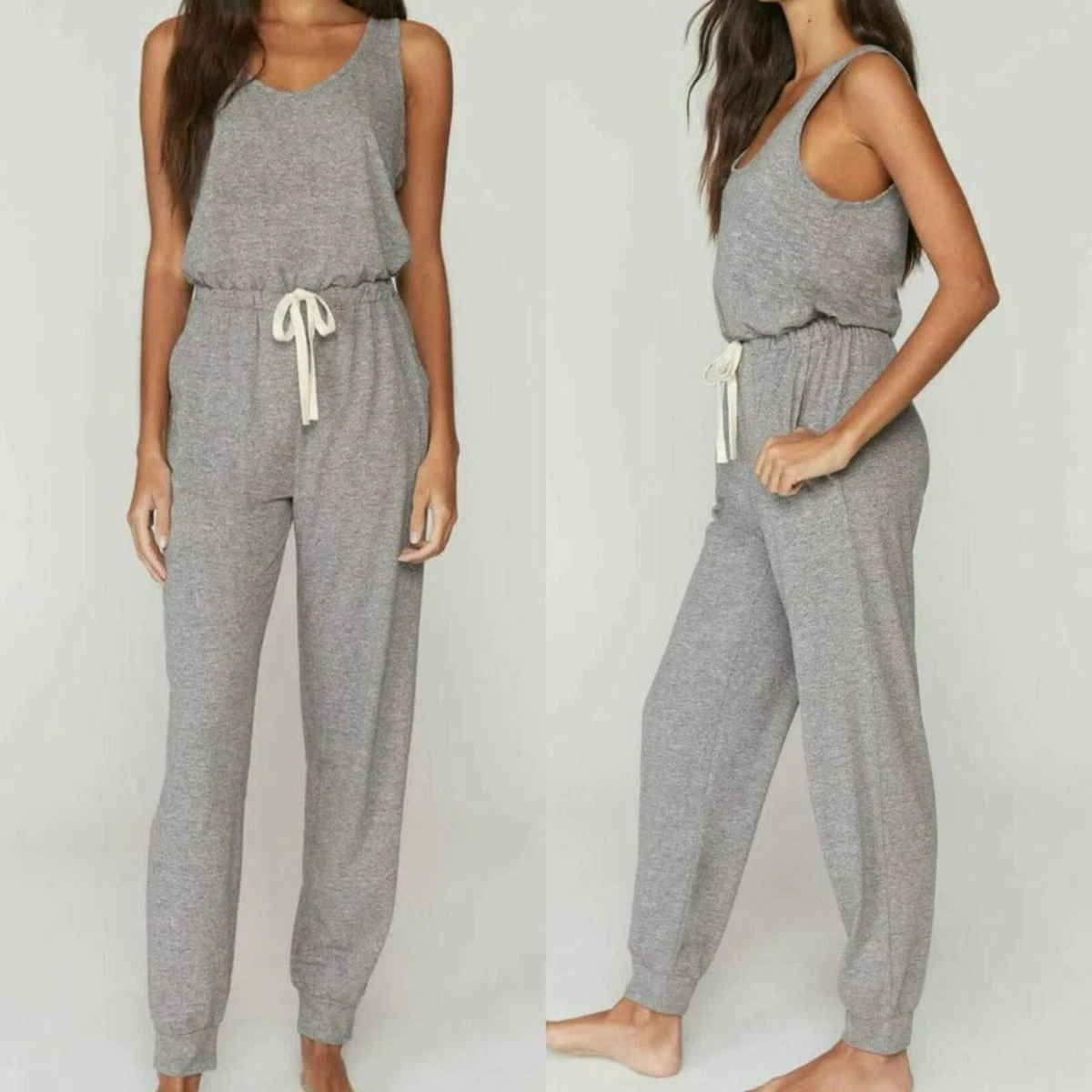 HERE&NOW Women's Solid Jump Suit Dress Sleeveless Casual Strappy Summer  Wear Slip On Attched Top And Bottom Set - Walmart.com