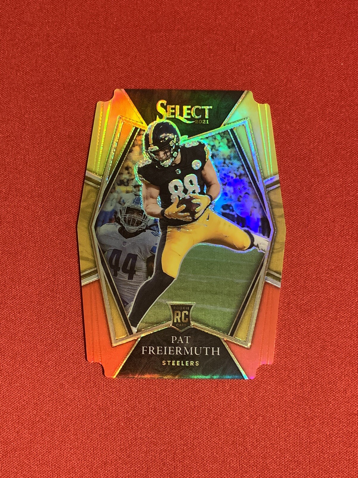 2021 Pat Freiermuth Select Red And Yellow Die Cut Premier Level Rookie