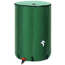 100 Gallon Portable Rain Barrel Water Collector Tank Outdoor With Spigot Filter
