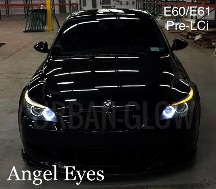 ANGEL EYES LED Pour BMW Série 5 E60 E61 PHASE 2, AVEC HALOGÈNES