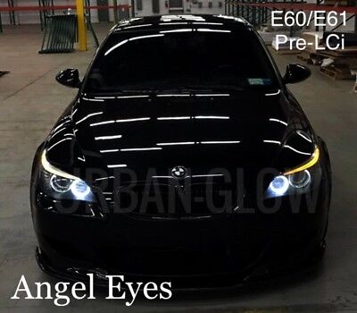 BMW 5 SERIES PRE-LCi E60 E61 BRIGHT WHITE LED ANGEL EYE HALO RING BULBS 