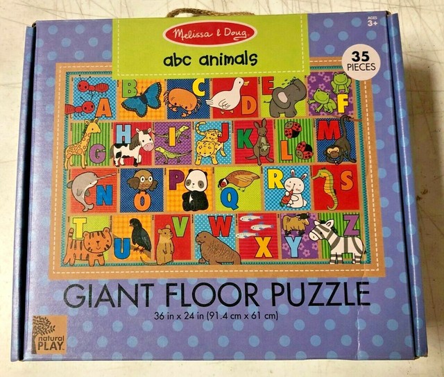 Melissa and Doug Giant Floor Puzzle ABC Animals 35 pieces 31373 NEW