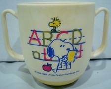 Vintage Danara Peanuts Snoopy ABCD Weighted Sippy Cup