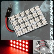 1x Red 24 Smd Led Replacement Interior Dome Map Light T10  Festoon Adapters