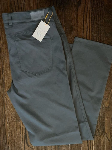 NWT Peter Millar Performance Five-Pocket Pants Mens Sz 30x32 Iron Grey Golf $160